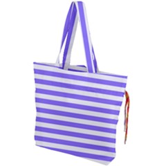 Lilac Purple Stripes Drawstring Tote Bag by snowwhitegirl