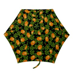 Citrus Tropical Orange Black Mini Folding Umbrellas by snowwhitegirl