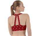 Skull Red Pattern Sweetheart Sports Bra View2