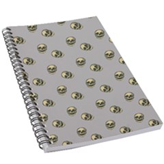 Skull Grey Pattern 5 5  X 8 5  Notebook by snowwhitegirl