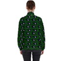 Eyes Green Plaid High Neck Windbreaker (Women) View2