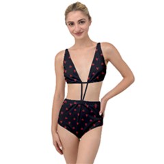 Candy Apple Black Pattern Tied Up Two Piece Swimsuit