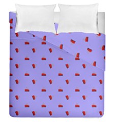 Candy Apple Lilac Pattern Duvet Cover Double Side (queen Size)