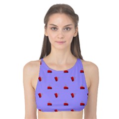 Candy Apple Lilac Pattern Tank Bikini Top by snowwhitegirl