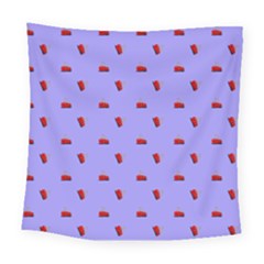 Candy Apple Lilac Pattern Square Tapestry (large)