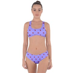 Candy Apple Lilac Pattern Criss Cross Bikini Set by snowwhitegirl