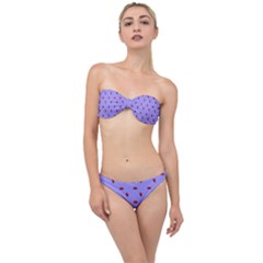 Candy Apple Lilac Pattern Classic Bandeau Bikini Set by snowwhitegirl