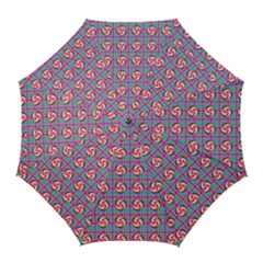 Peppermint Candy Pink Plaid Golf Umbrellas