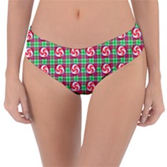 Peppermint Candy Green Plaid Reversible Classic Bikini Bottoms by snowwhitegirl