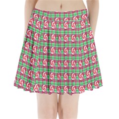 Peppermint Candy Green Plaid Pleated Mini Skirt by snowwhitegirl