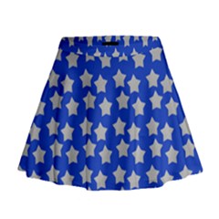 Silver Stars Royal Blue Mini Flare Skirt by snowwhitegirl