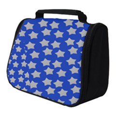 Silver Stars Royal Blue Full Print Travel Pouch (small) by snowwhitegirl