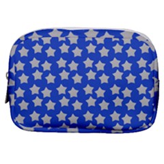 Silver Stars Royal Blue Make Up Pouch (small) by snowwhitegirl