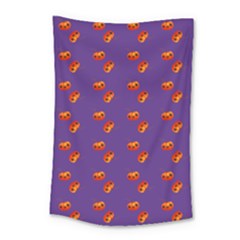 Kawaii Pumpkin Purple Small Tapestry by snowwhitegirl