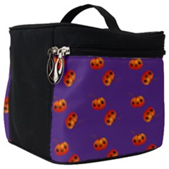 Kawaii Pumpkin Purple Make Up Travel Bag (big) by snowwhitegirl