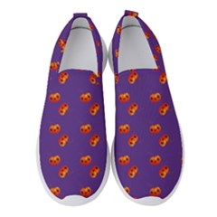 Kawaii Pumpkin Purple Women s Slip On Sneakers by snowwhitegirl