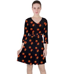 Kawaii Pumpkin Black Ruffle Dress by snowwhitegirl