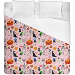 Halloween Treats Pattern Pink Duvet Cover (king Size) by snowwhitegirl