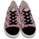 Halloween Treats Pattern Pink Men s Low Top Canvas Sneakers View1