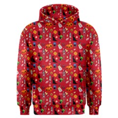 Halloween Treats Pattern Red Men s Overhead Hoodie