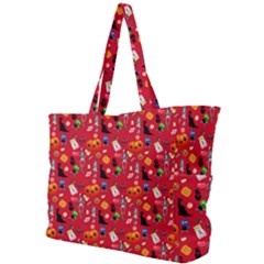 Halloween Treats Pattern Red Simple Shoulder Bag