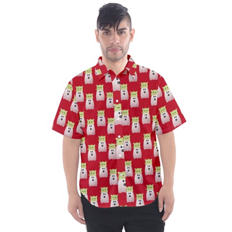 Ghost Pet Red Men s Short Sleeve Shirt by snowwhitegirl