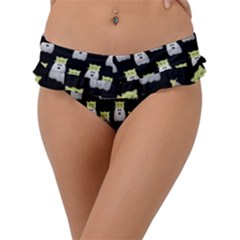 Ghost Pet Black Frill Bikini Bottom by snowwhitegirl