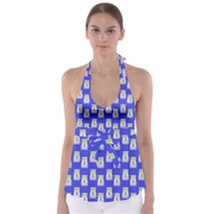 Ghost Pet Blue Babydoll Tankini Top