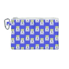 Ghost Pet Blue Canvas Cosmetic Bag (medium) by snowwhitegirl