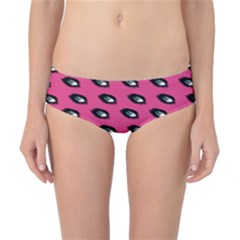 Eyes Dark Pink Classic Bikini Bottoms