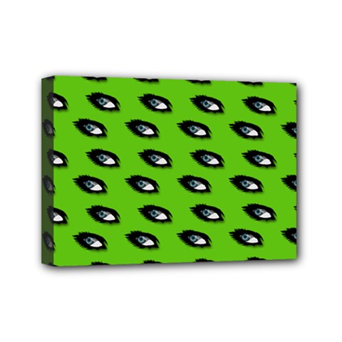 Eyes Green Mini Canvas 7  X 5  (stretched) by snowwhitegirl