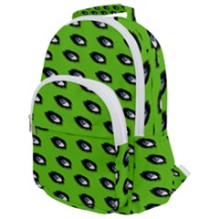 Eyes Green Rounded Multi Pocket Backpack by snowwhitegirl