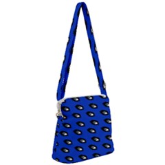 Eyes Blue Zipper Messenger Bag by snowwhitegirl