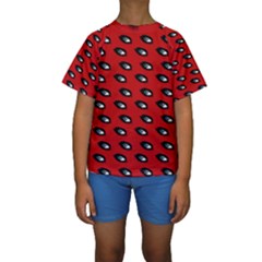 Eyes Red Kids  Short Sleeve Swimwear by snowwhitegirl