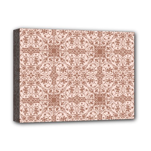 Ornamental Brown Deluxe Canvas 16  X 12  (stretched)  by snowwhitegirl