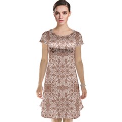 Ornamental Brown Cap Sleeve Nightdress