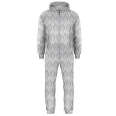 Damask Grey Hooded Jumpsuit (men)  by snowwhitegirl