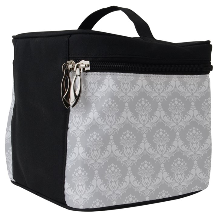 Damask Grey Make Up Travel Bag (Big)