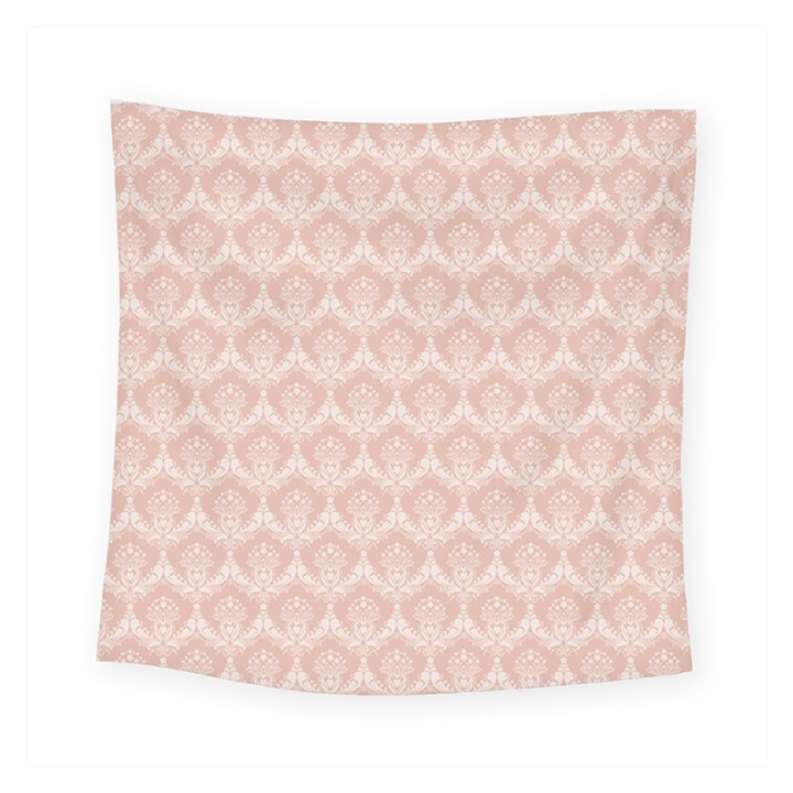 Damask Peach Square Tapestry (Small)
