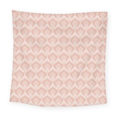 Damask Peach Square Tapestry (large)