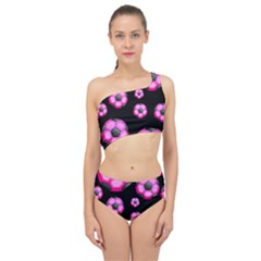 Wallpaper Ball Pattern Pink Spliced Up Two Piece Swimsuit by Alisyart