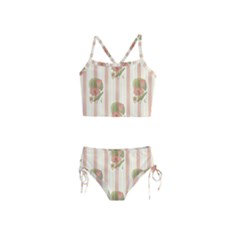 Lotus Flower Waterlily Wallpaper Girls  Tankini Swimsuit