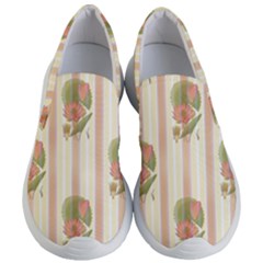 Lotus Flower Waterlily Wallpaper Women s Lightweight Slip Ons