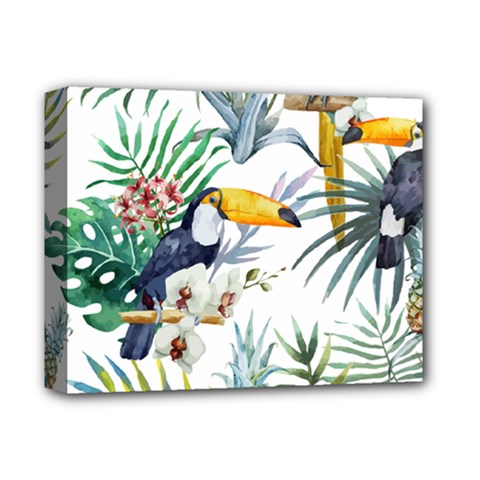 Tropical birds Deluxe Canvas 14  x 11  (Stretched)