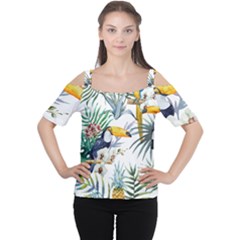 Tropical birds Cutout Shoulder Tee