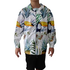 Tropical birds Hooded Windbreaker (Kids)