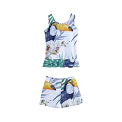 Tropical birds Kids  Boyleg Swimsuit