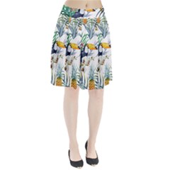 Tropical birds Pleated Skirt