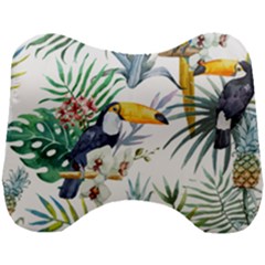 Tropical birds Head Support Cushion