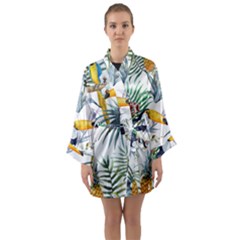 Tropical birds Long Sleeve Kimono Robe